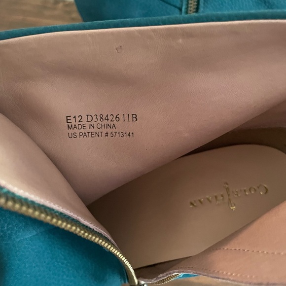 Like-New Cole Haan Suede Heeled Boots, Nike Air, Dark Teal (W 11) - Picture 9 of 11